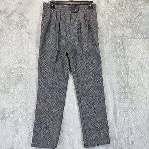 Vintage Escada Pants Womens 38 Gray Wool Pleated High Waist Germany Trousers 90s